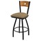 Holland Bar Stool Co 36" Swivel Counter Stool, Black Wrinkle, Med Back, Canter Sand Seat X830 - alternate 1